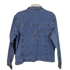 Sunburst‎ Woman Jean Jacket by Morning Sun Embellished Size L Front & Back